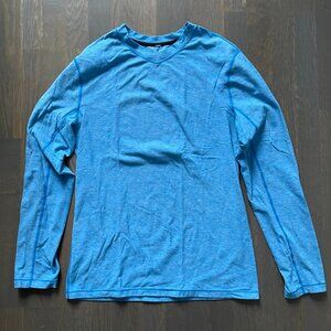 Lululemon Blue V‑Neck Long Sleeve Performance Men's Large